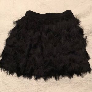 Black fringe skirt